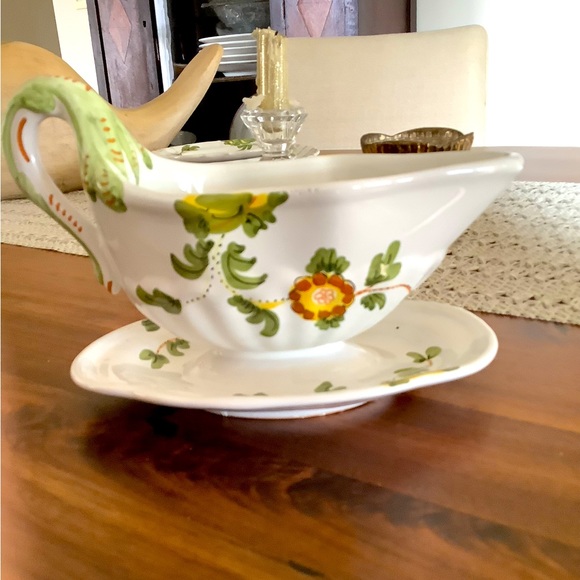 Vintage Cantagalli hand Painted gravy boat - Picture 1 of 8